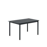 Linear Stålbord 140x75 cm Svart