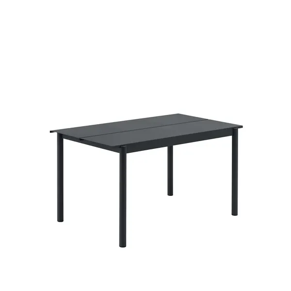 Linear Steel Table 140x75 cm Black