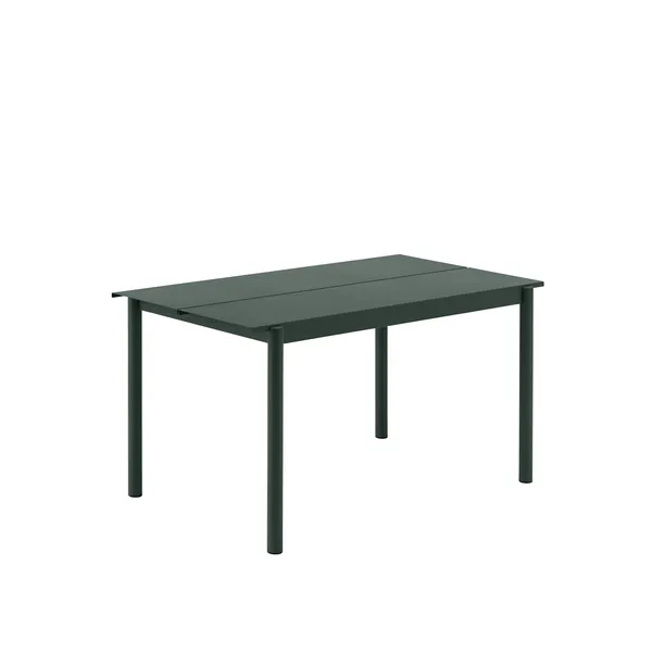 Linear Steel Table 140x75 Dark Green