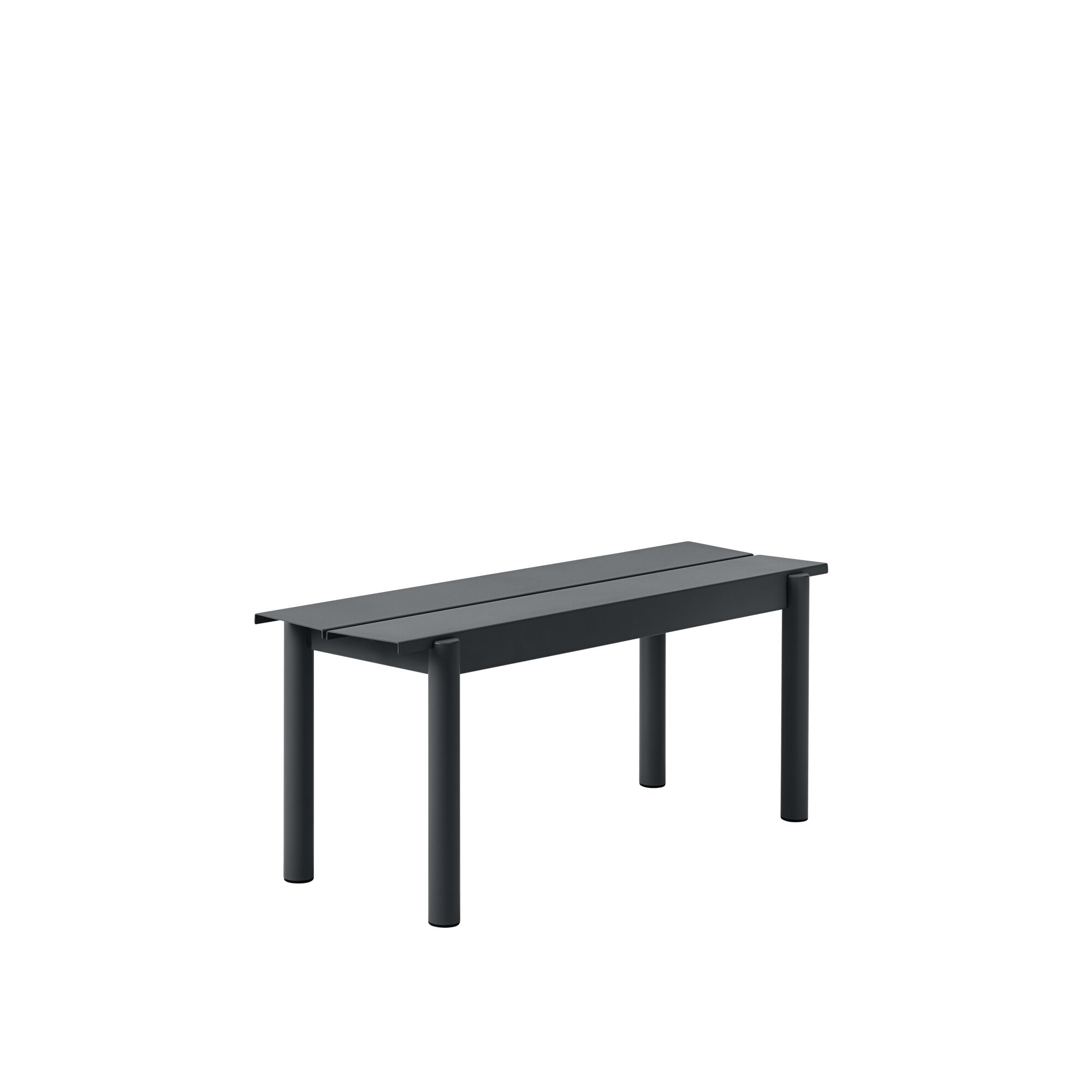 Lineær Stålbenk 110x34 cm Sort