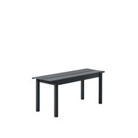Linear Steel Bænk 110x34 cm cm Sort