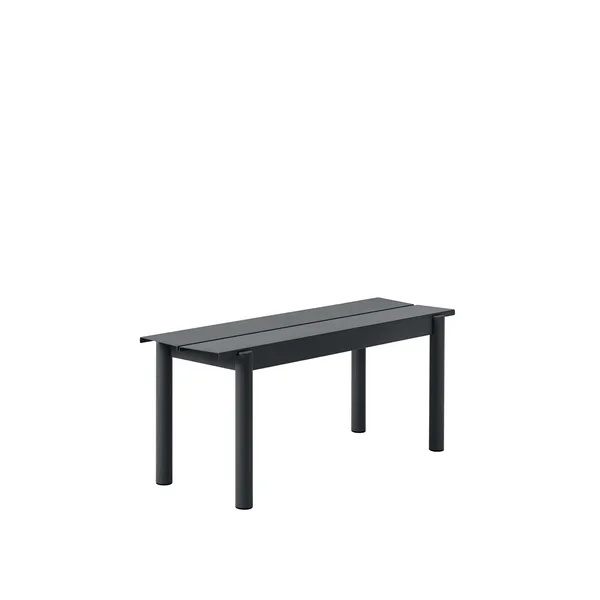 Linear Steel Bench 110x34 cm cm Black