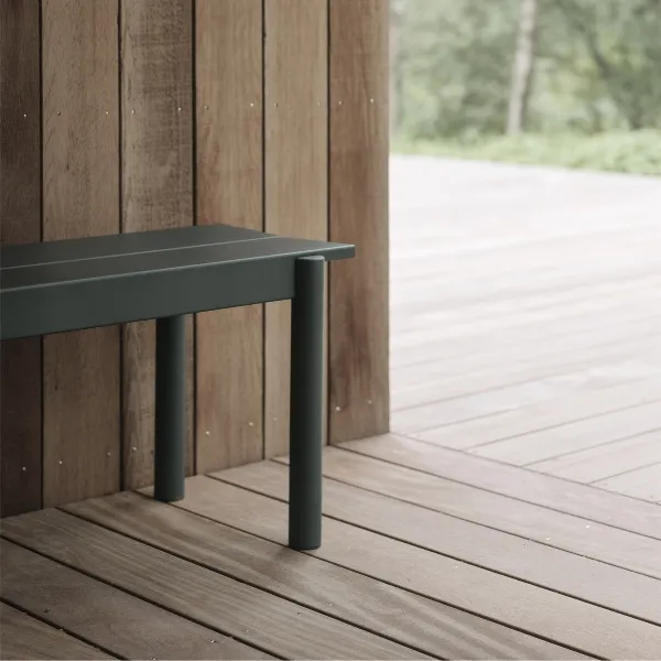 Linear Steel Bench 110x34 cm cm Black