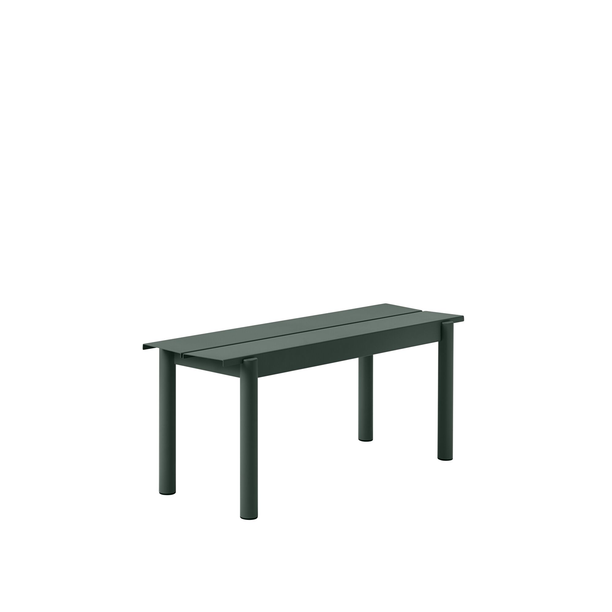 Lineær Stålbenk 110×34 cm Mørkegrønn