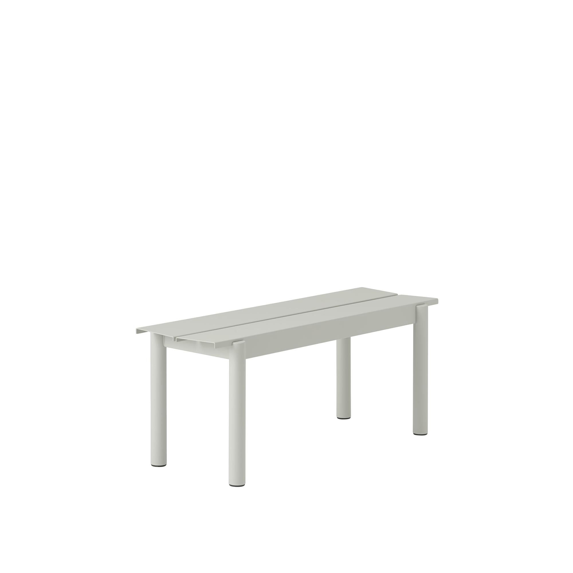 Lineær Stålbenk 110×34 cm Grå