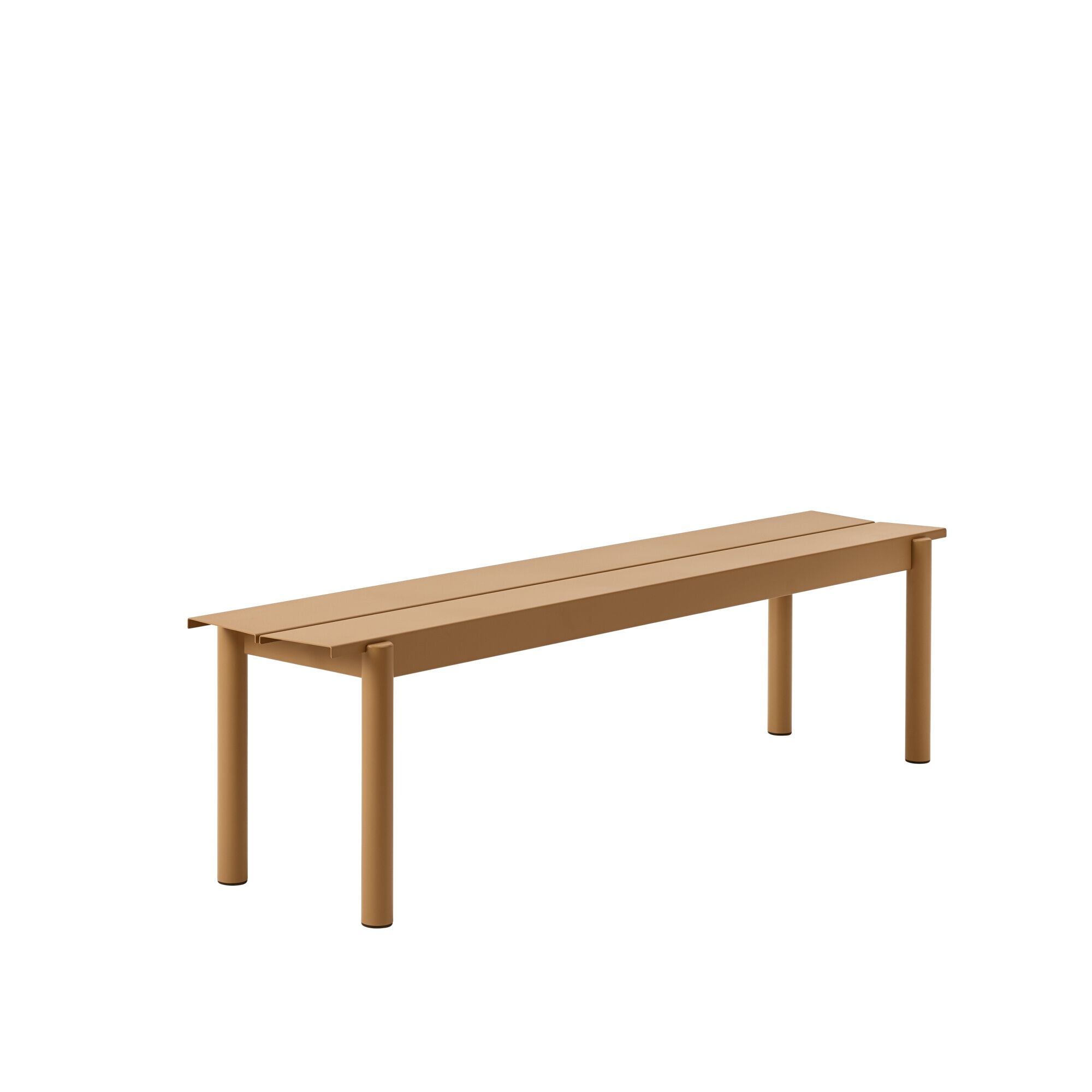 Lineær Stålbenk 170x34 cm Brent Oransje