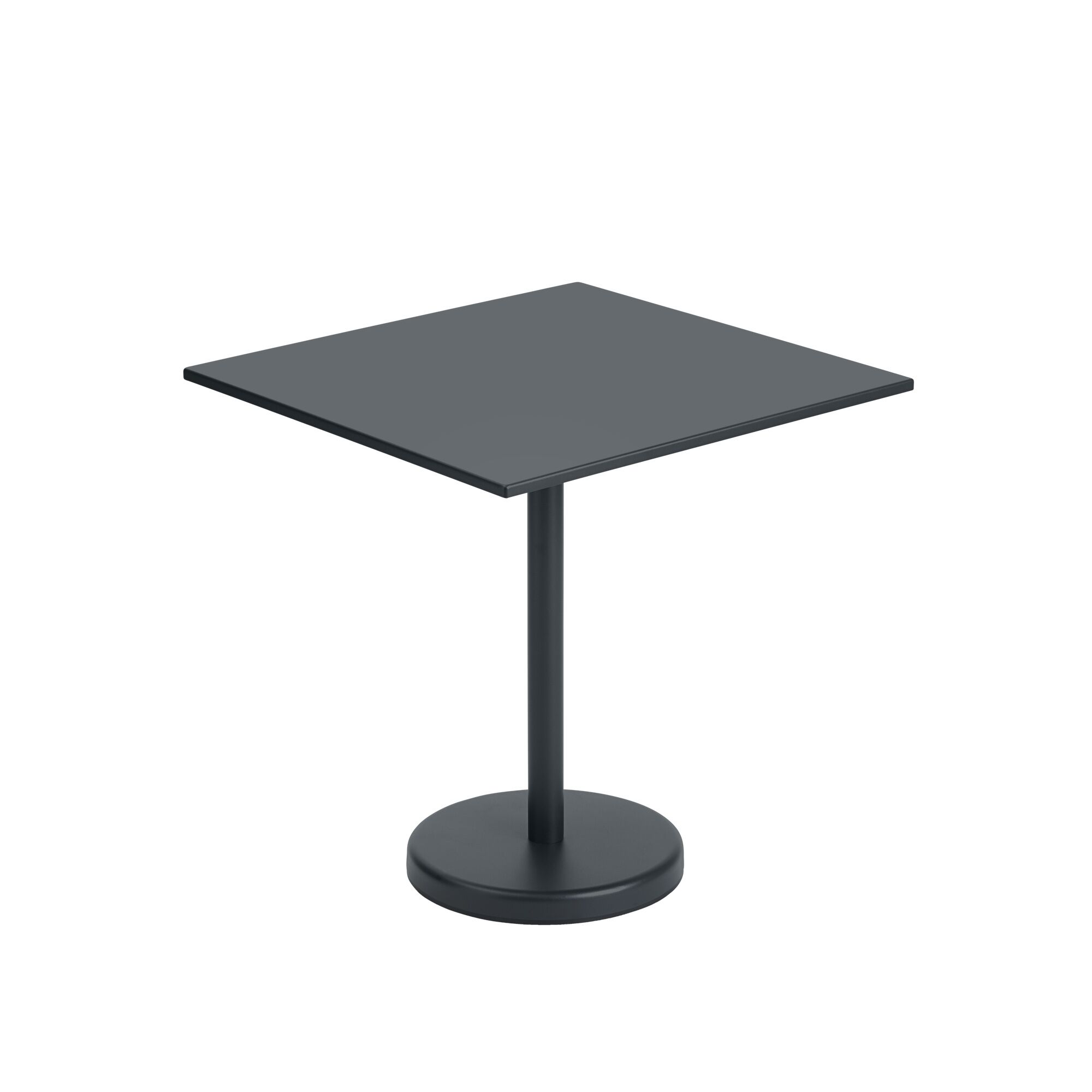 Linear Steel Café Hagebord 70×70 cm Sort