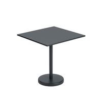 Linear Steel Café Havebord 70x70 cm Sort