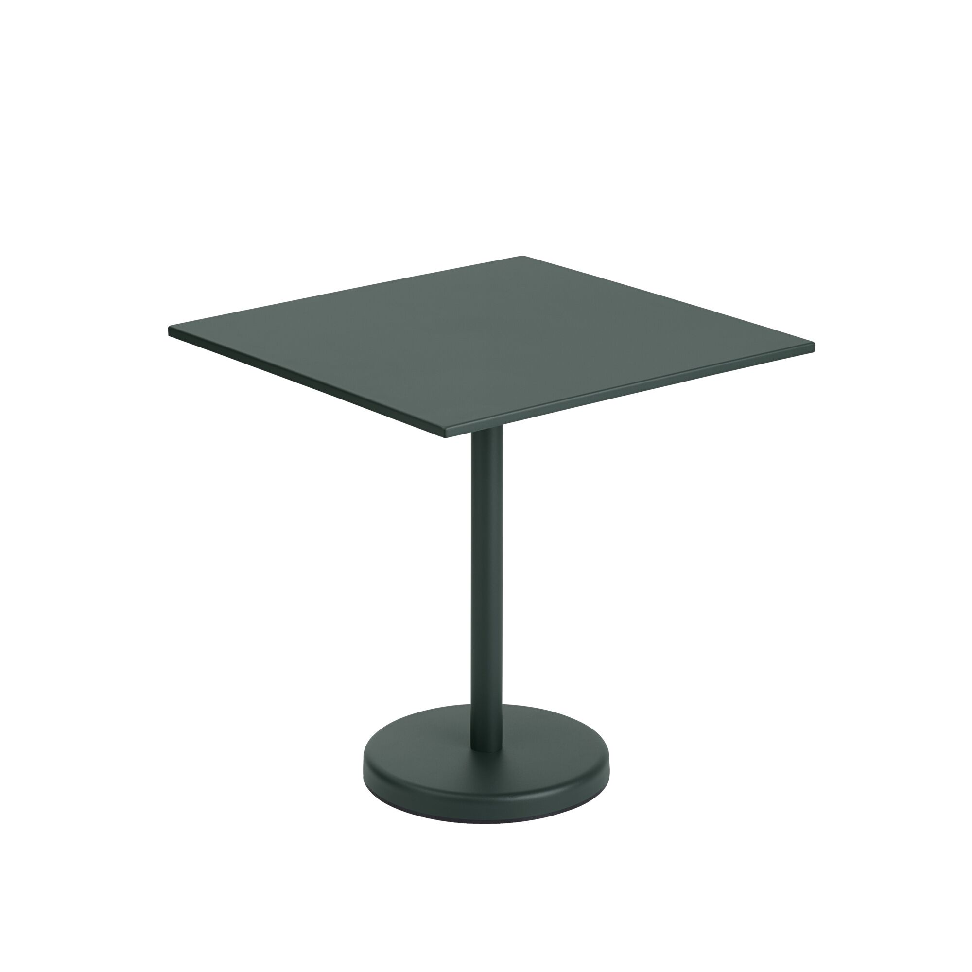 Linear Steel Café Havebord 70x70 cm Mørkegrøn