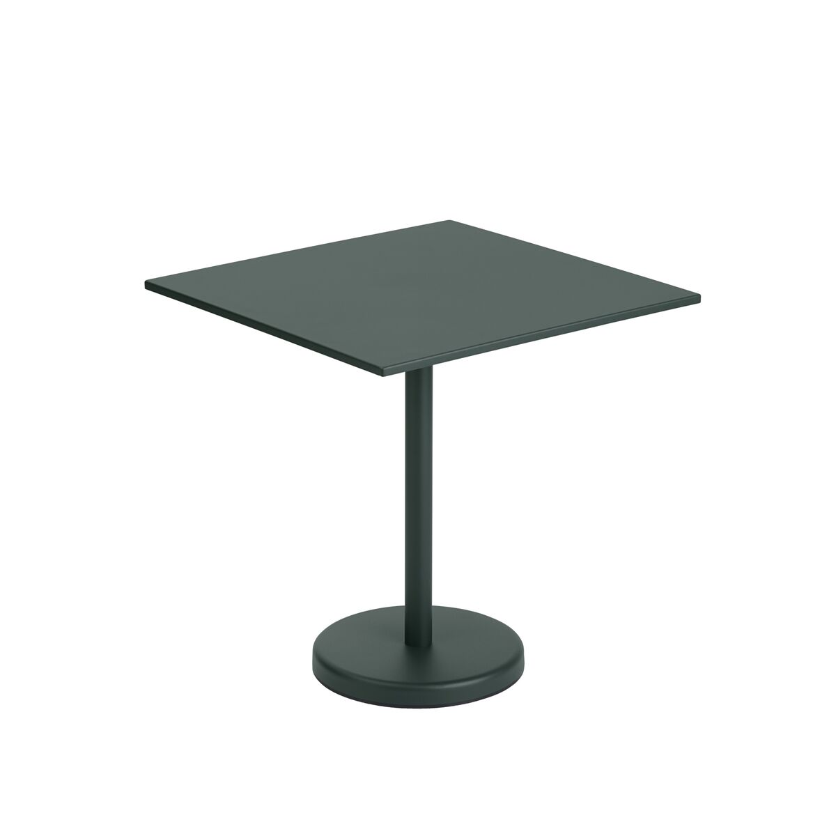 Table de Jardin Linear Steel Café 70x70 cm Vert Foncé
