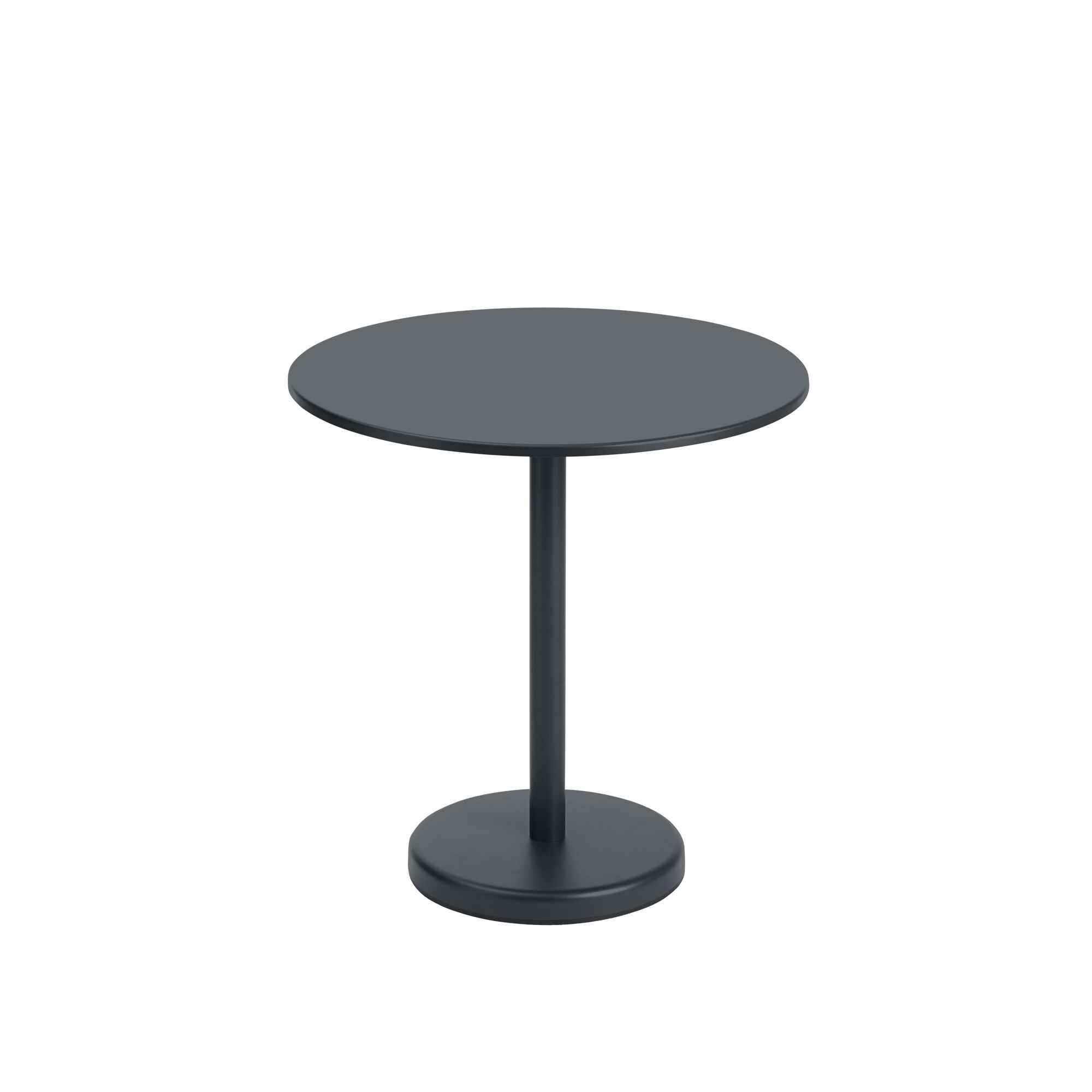 Linear Steel Café Havebord Ø70 Sort