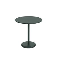 Linear Stahl-Café-Gartentisch Ø70 Dunkelgrün