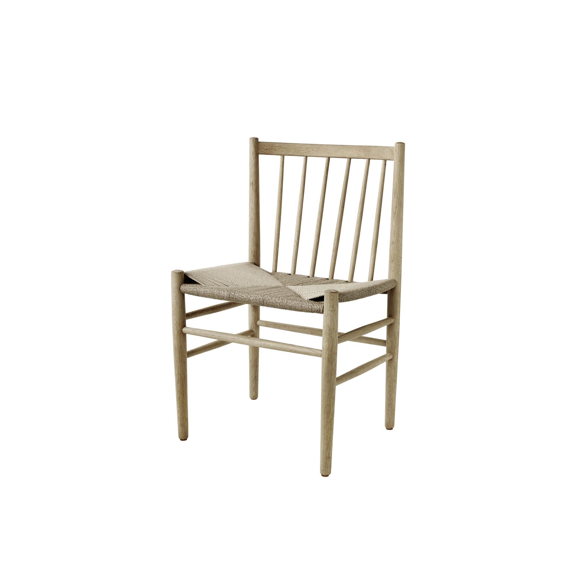 FDB Furniture J80 Chaise de Salle à Manger en Chêne Huilé/assise Naturelle