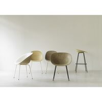 Silla de Comedor Mate Crema/ Acero/Cáñamo
