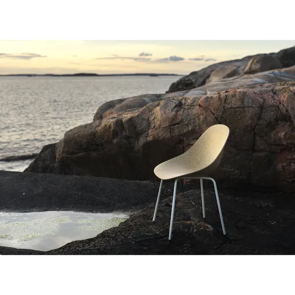 Matt Dining Chair Cream/Steel/Seaweed