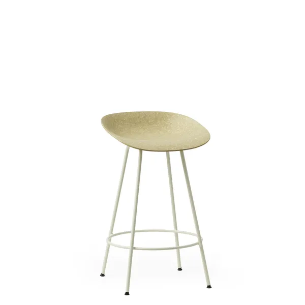 Matt Barstool 65 cm Cream/Steel/Hemp