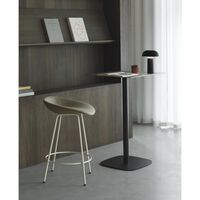 Matt Barstool 65 cm Cream/Steel/Hemp