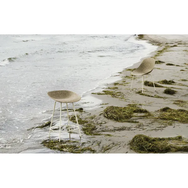 Matt Barstool 65 cm Cream/Steel/Hemp