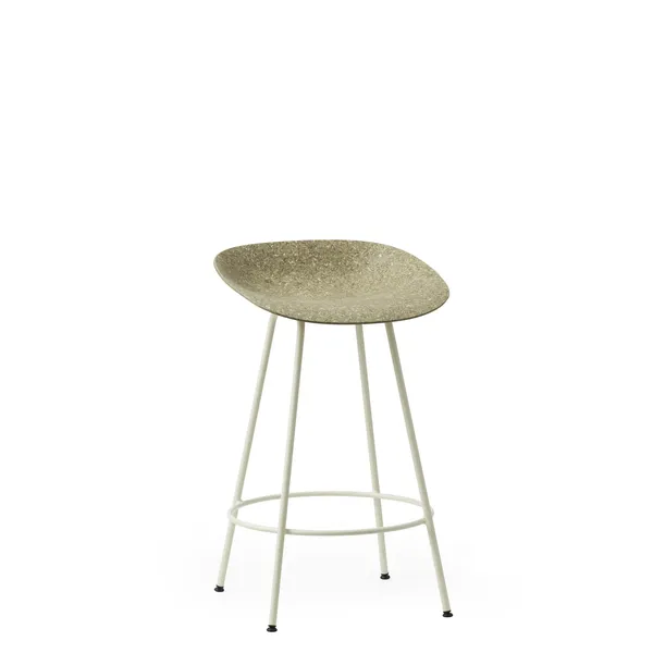Matt Barstool 65 cm Cream/Steel/Seaweed