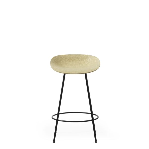 Matt Barstool 65 cm Black/Steel/Hemp