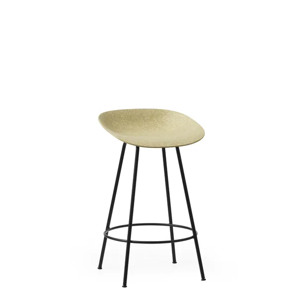 Matt Barstool 65 cm Black/Steel/Hemp