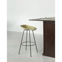 Matt Barstool 65 cm Black/Steel/Hemp