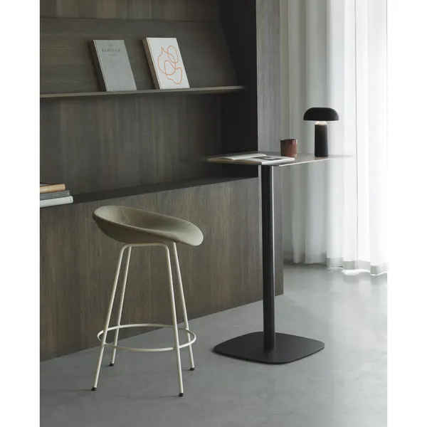 Matt Barstool 65 cm Black/Steel/Hemp