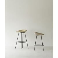 Matt Barstool 65 cm Black/Steel/Seaweed