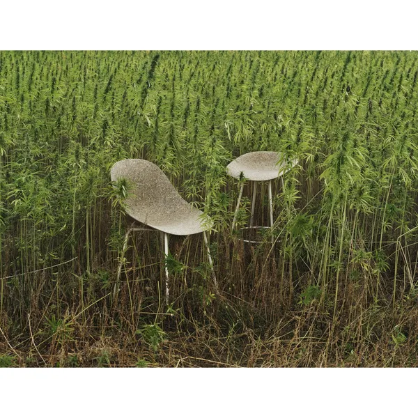 Mat Barstol Med Ryg 65 cm Creme/Stål/Hamp