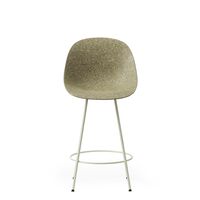 Mat Barkruk met Rugleuning 65 cm Crème/ Staal/Zeewier
