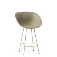 Matt Barstool With Armrests 65 cm Cream/Steel/Seaweed