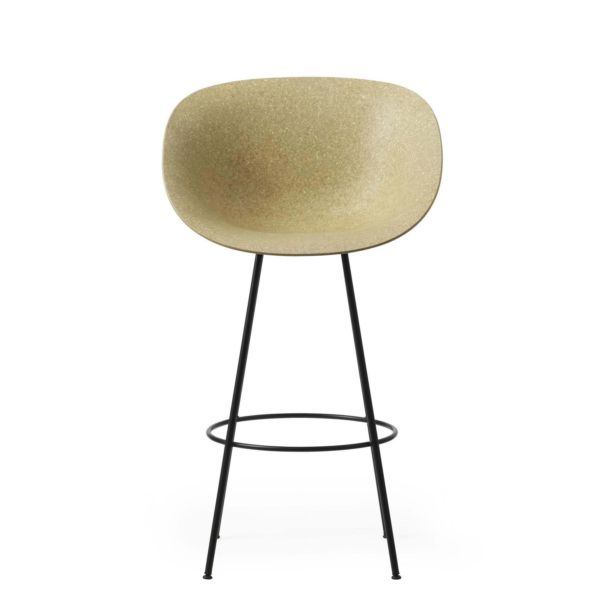 Mat Barstol Med Armln 65 cm Sort/Stl/Hamp