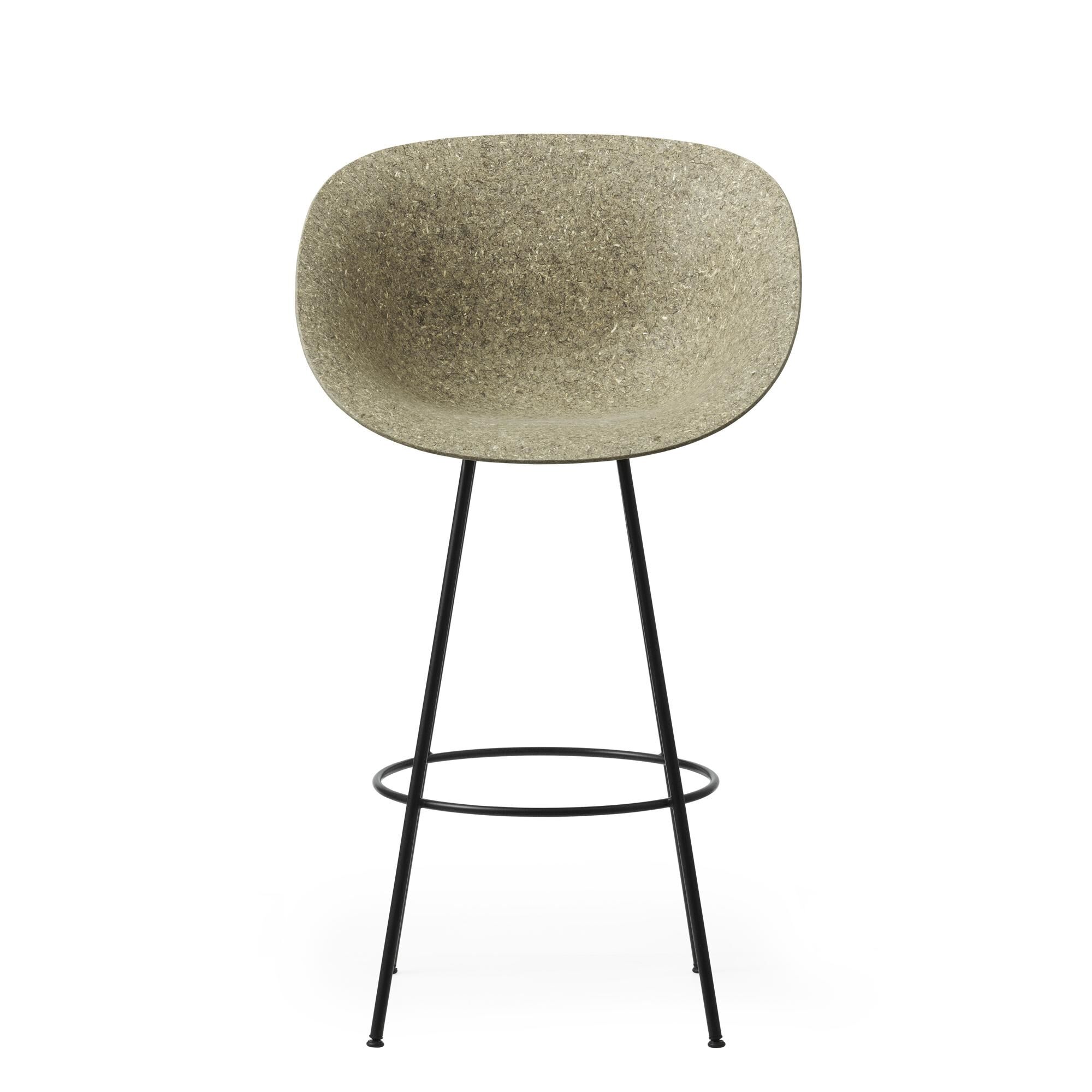 Mat Barstol Med Armln 65 cm Sort/Stl/Seaweed