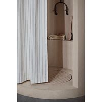 Rideau de Douche Chambray Sable/Blanc Cassé