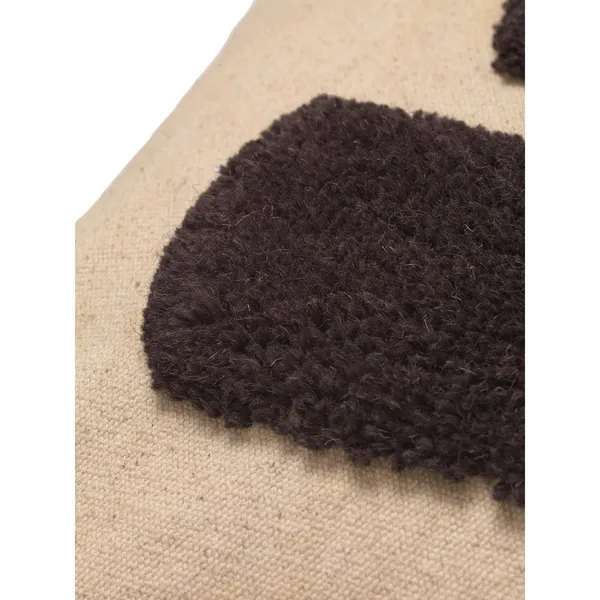Lay Pillow Sand/ Dark Brown