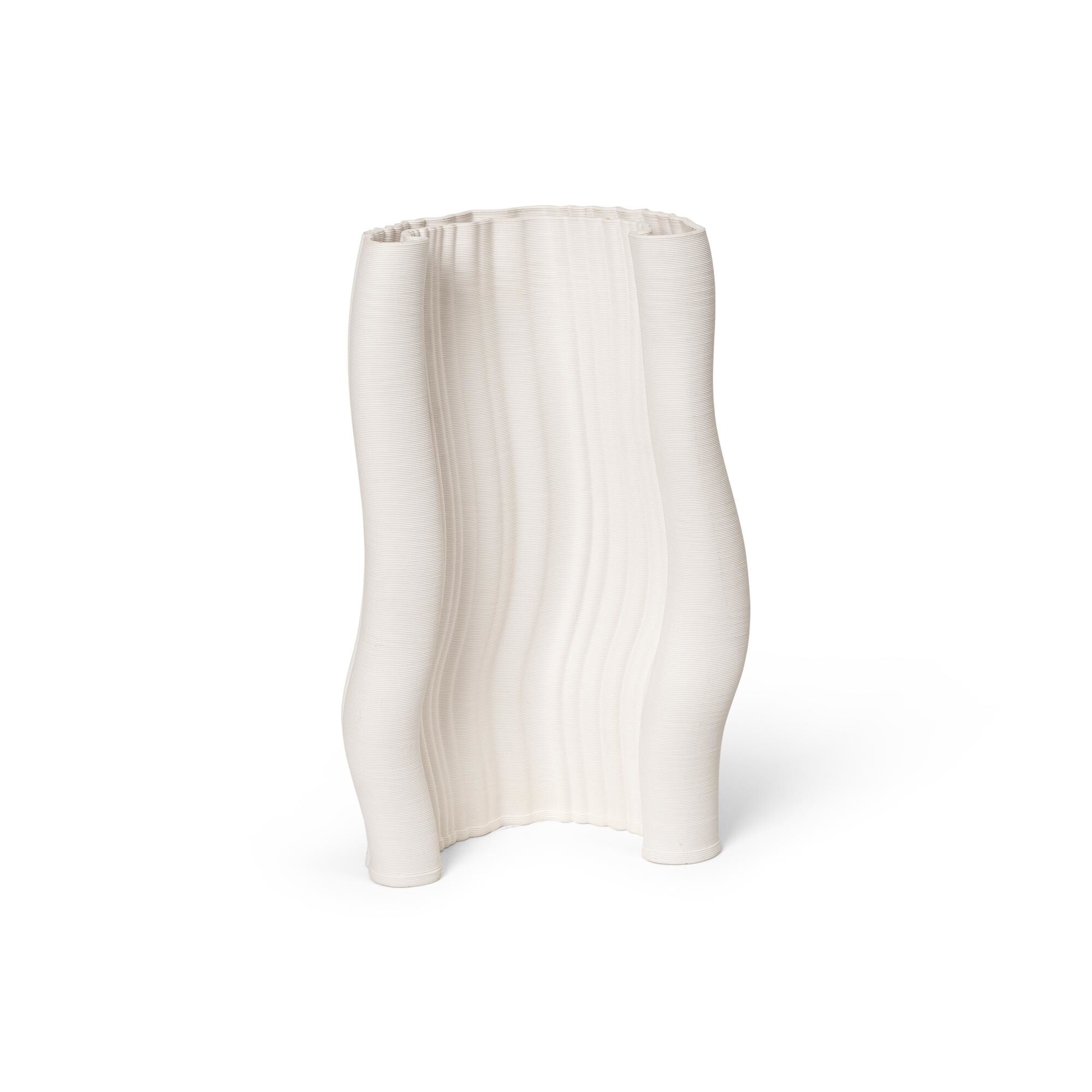 Vase Moire Blanc Cassé