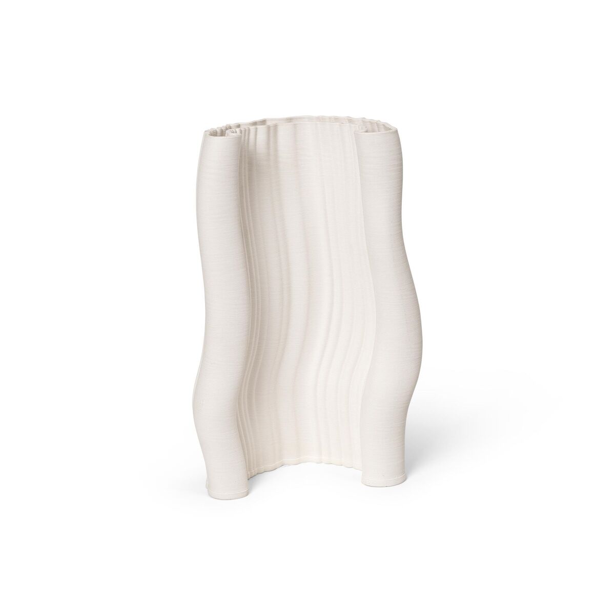Vase Moire Blanc Cassé