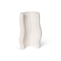 Vase Moire Blanc Cassé