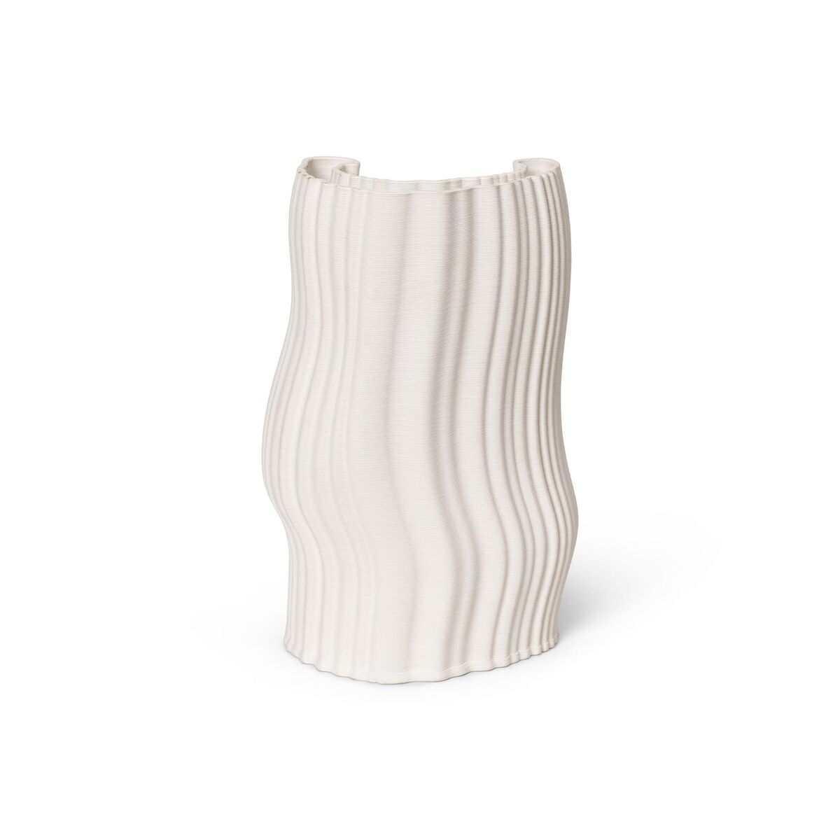 Vase Moire Blanc Cassé