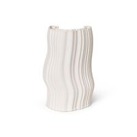 Vase Moire Blanc Cassé