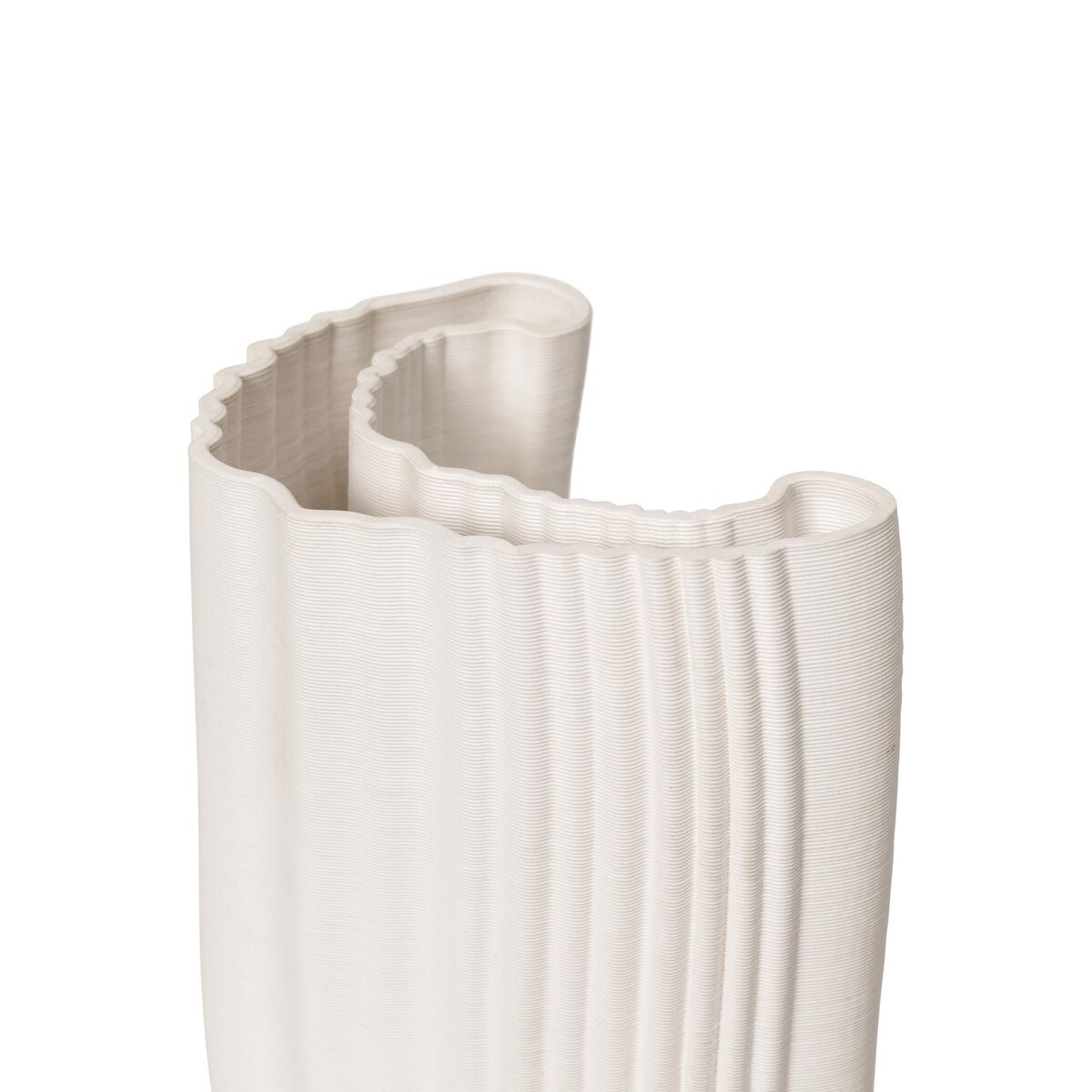 Vase Moire Blanc Cassé
