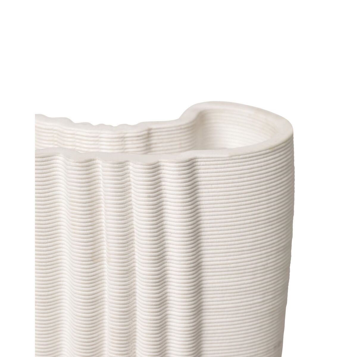 Vase Moire Blanc Cassé
