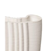 Vase Moire Blanc Cassé