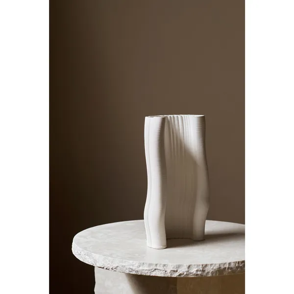 Moire Vase Off-white