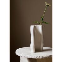 Vase Moire Blanc Cassé
