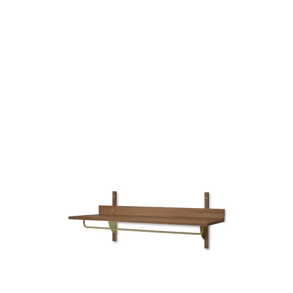 Sector Shelf Smoked Oak/ Brass