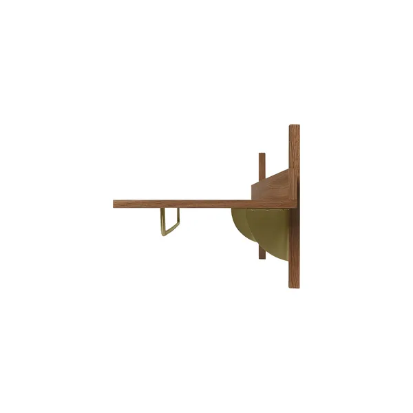 Sector Shelf Smoked Oak/ Brass