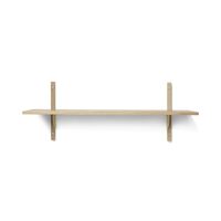 Sector Shelf Single Wide Oak/Brass