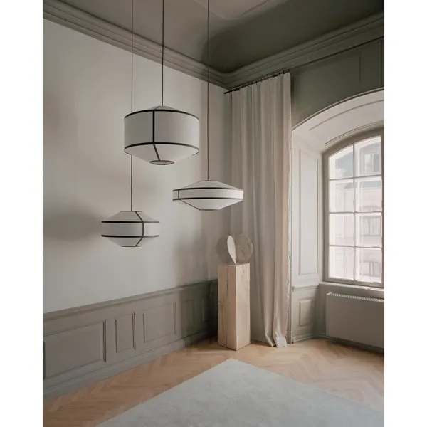 Kite 3B Taklampe Ø75 Hvit/ Sort