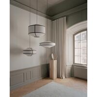 Kite 3B Taklampe Ø75 Hvit/ Sort